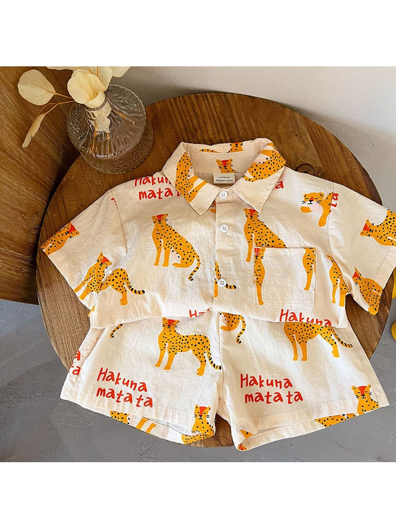 Conjunto infantil leopardo