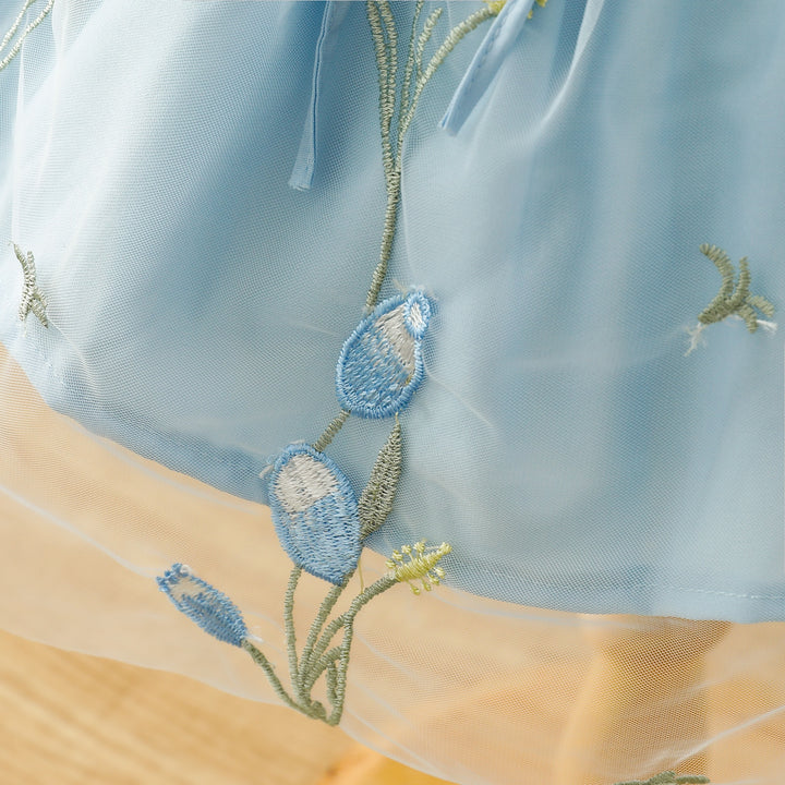 Vestido Infantil Alas de Mariposa y Cordón