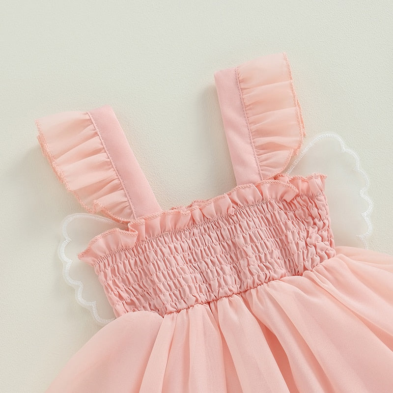 Vestido Infantil con Alas de Mariposa