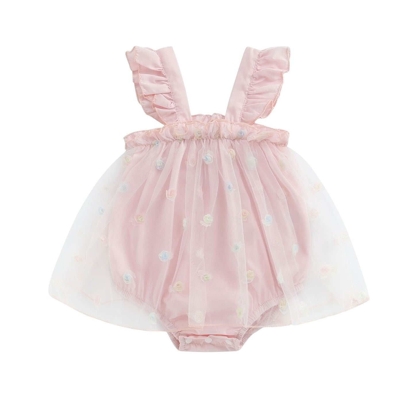 Mono de flores con patchwork de malla