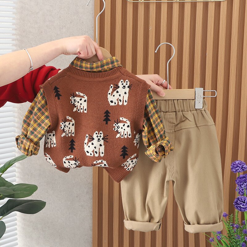 Conjunto Infantil 3 Piezas Jersey Gato