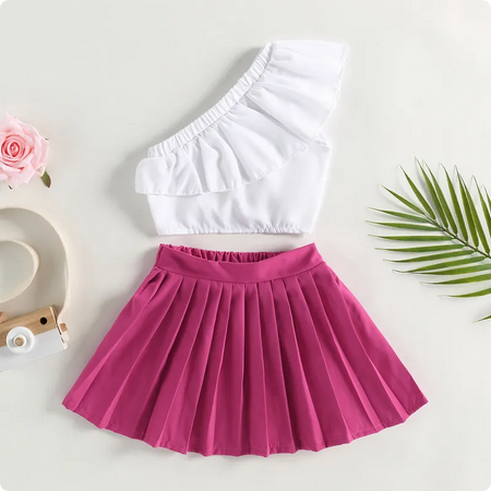 Conjunto para Niña Top Mujer y Falda Plisada