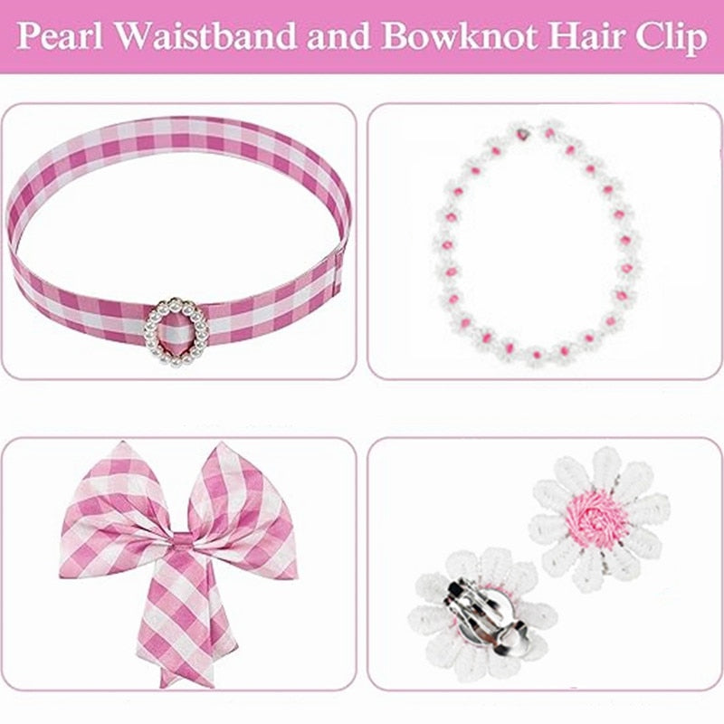 Vestido de fiesta rosa para niñas