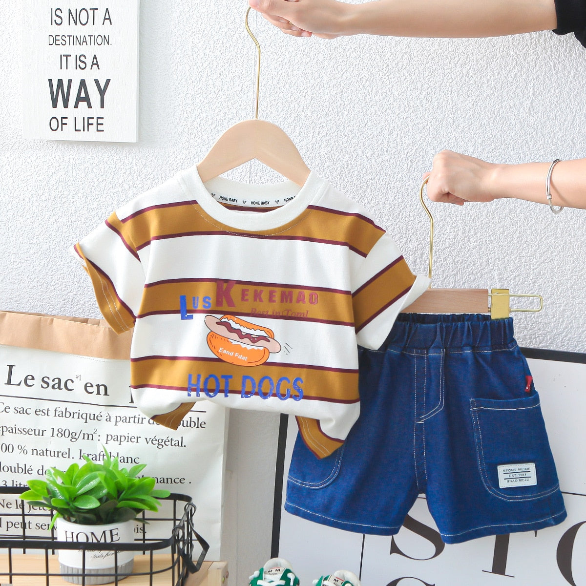 Conjunto Infantil Estampado Hot Dog