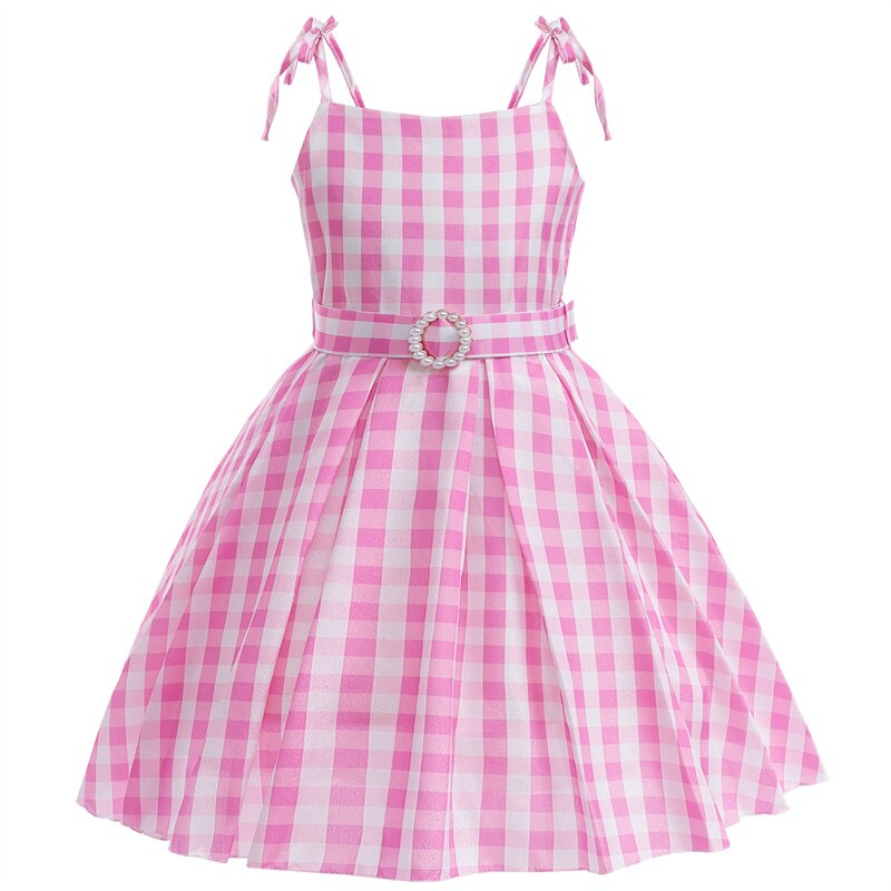 Vestido de fiesta rosa para niñas