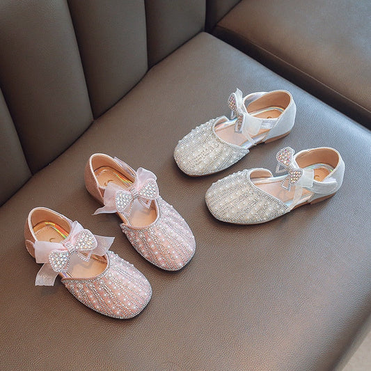 Zapatos de diamantes de imitación de perlas