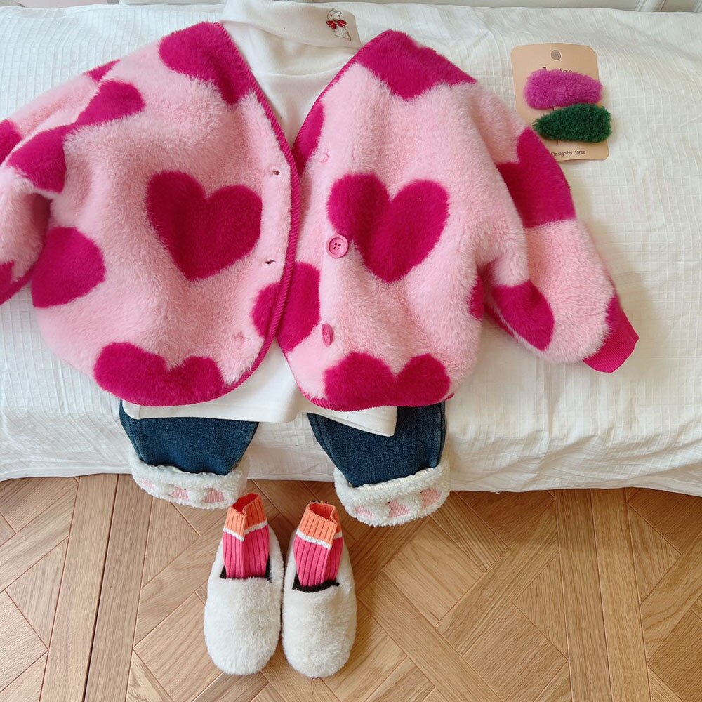 Abrigo infantil de mujer de Little Hearts