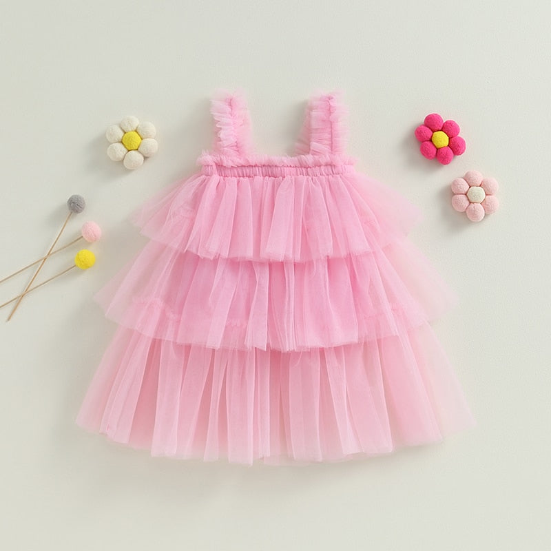 Vestido de tul a capas vestido de flores de tul