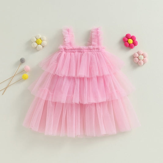 Vestido de tul a capas vestido de flores de tul