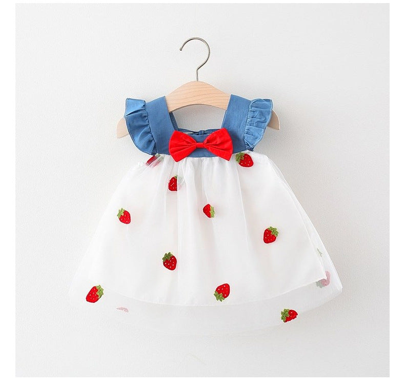 Vestido Infantil Frutos y Tul