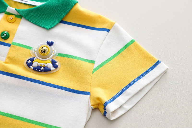 Conjunto Infantil Polo Cuello Rayas