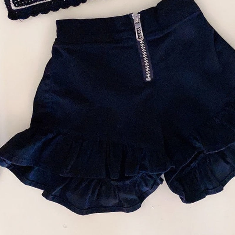 Conjunto de ropa de moda Correa Flor Chaleco + Pantalones cortos 2PCS