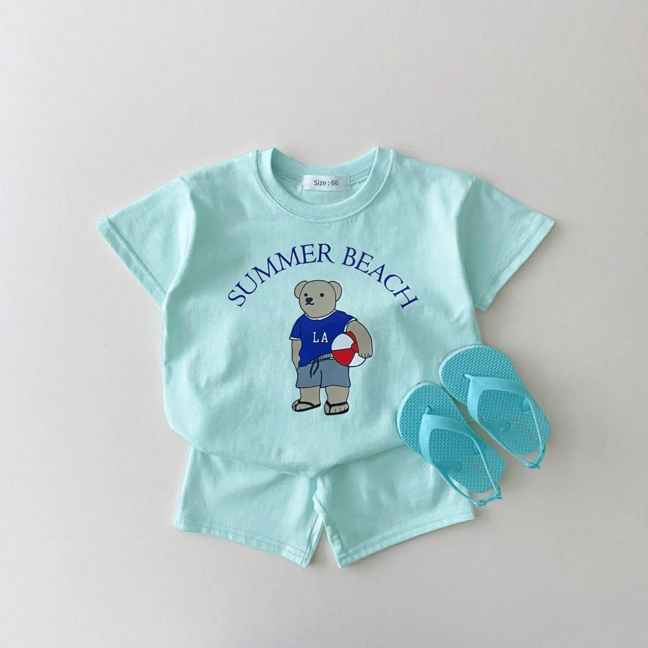 Conjunto infantil de camiseta con osito