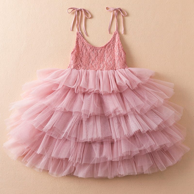 Vestido Infantil Tul Volantes