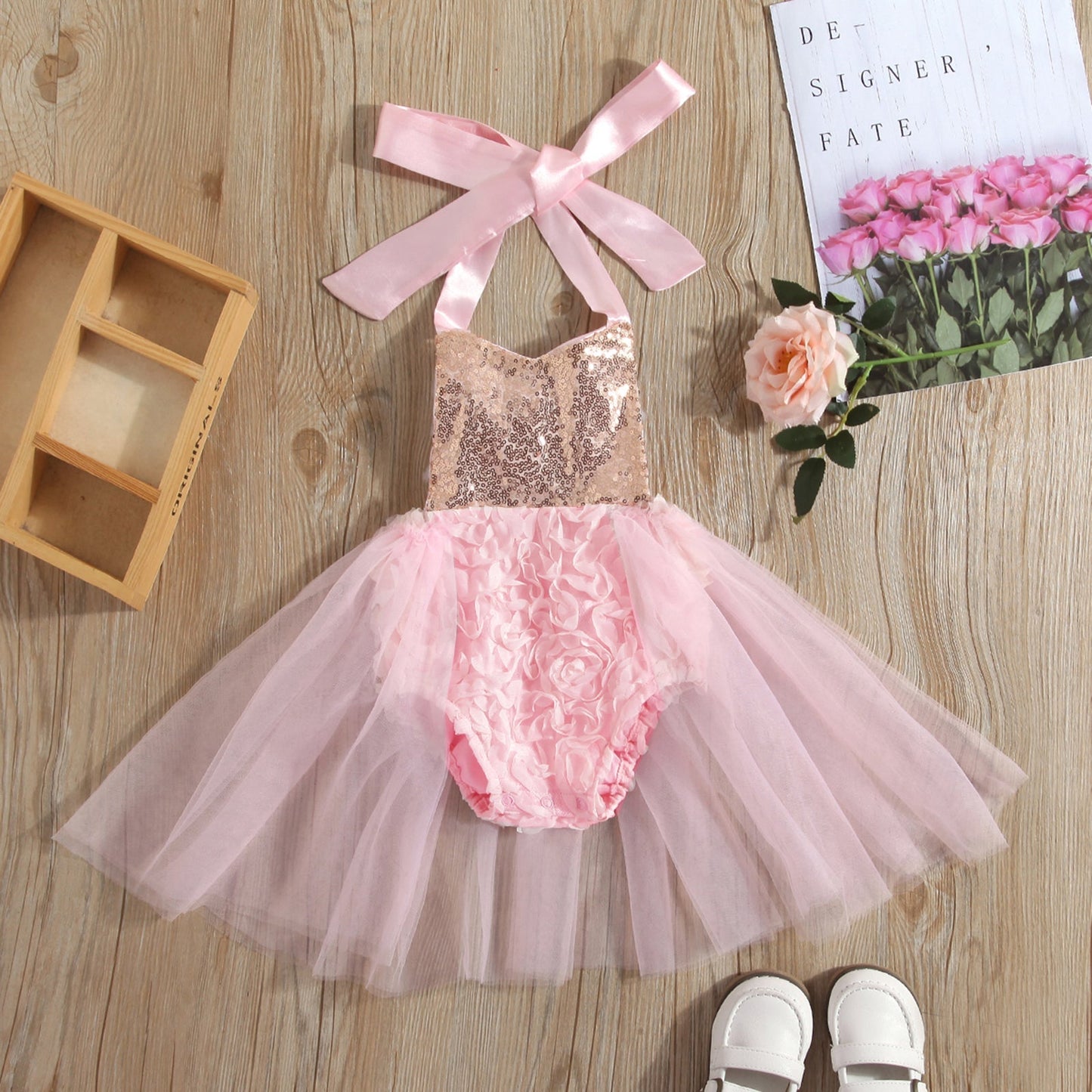Body Infantil Glitter y Flores