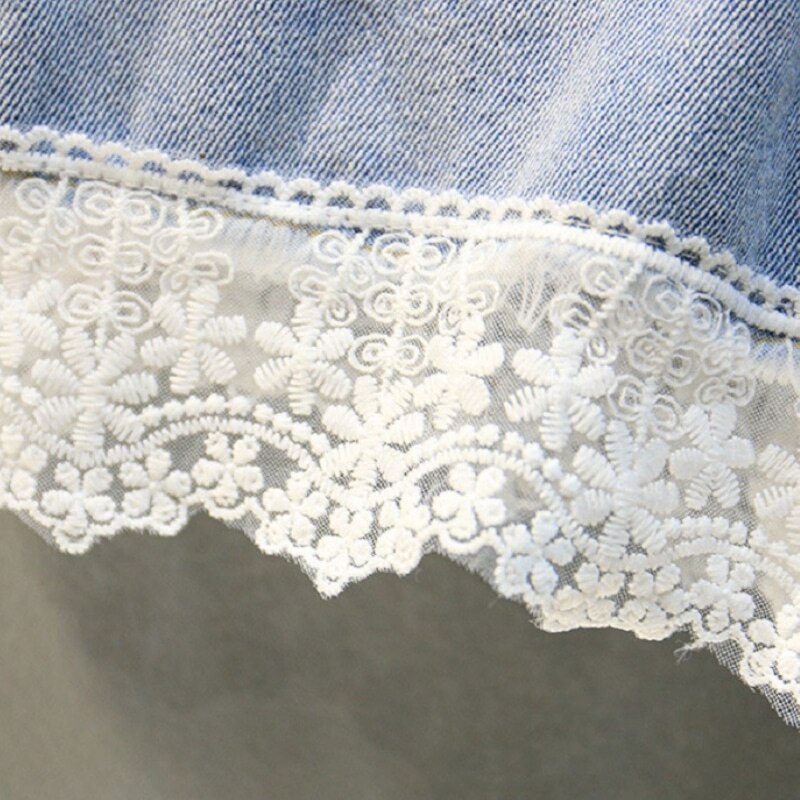 Camiseta + juego de bordados de flores de encaje