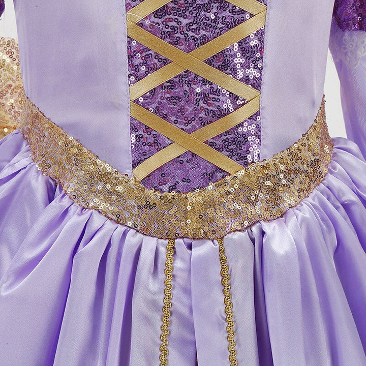 Vestido de fiesta de princesa morado para niñas
