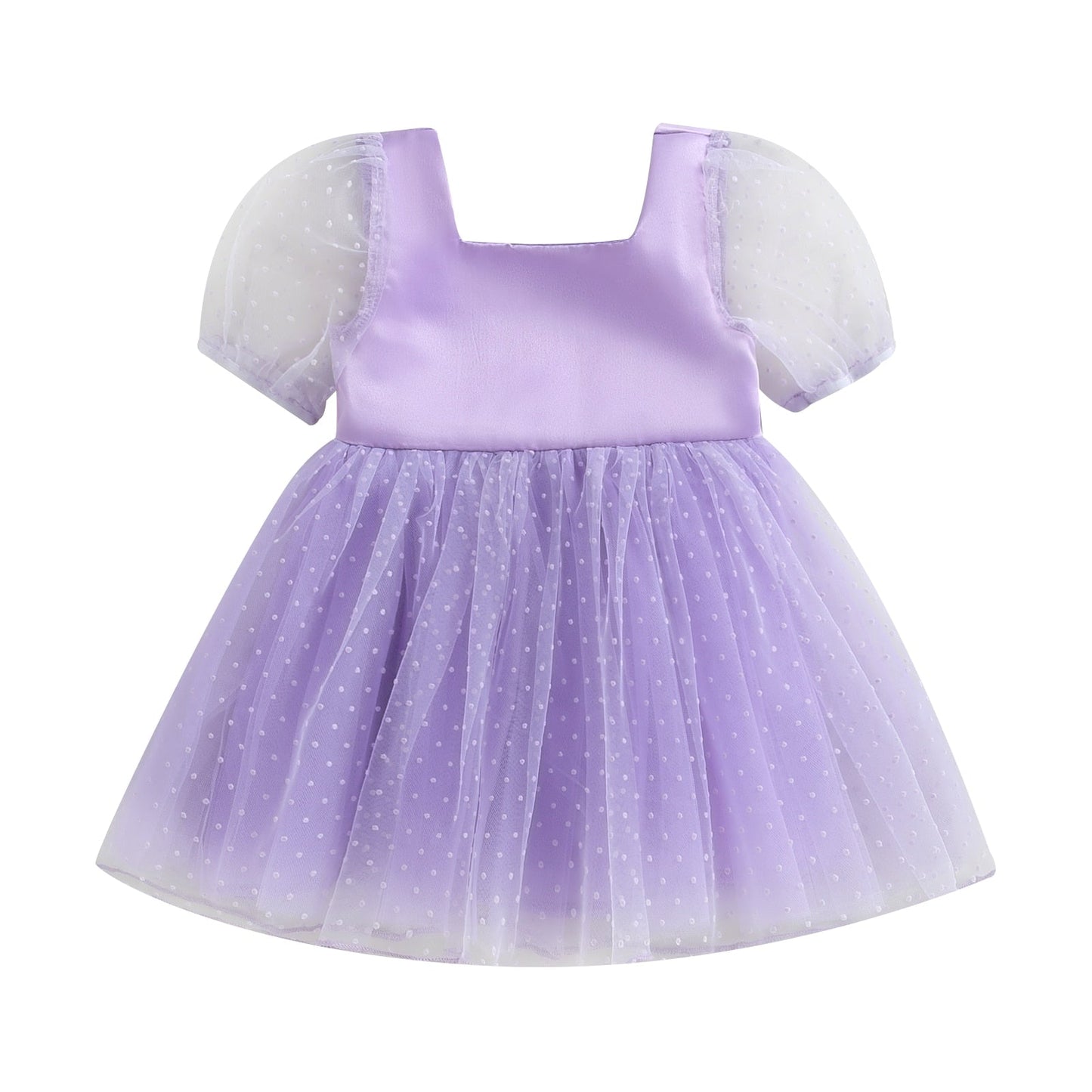 Vestido Infantil Tul Lunares