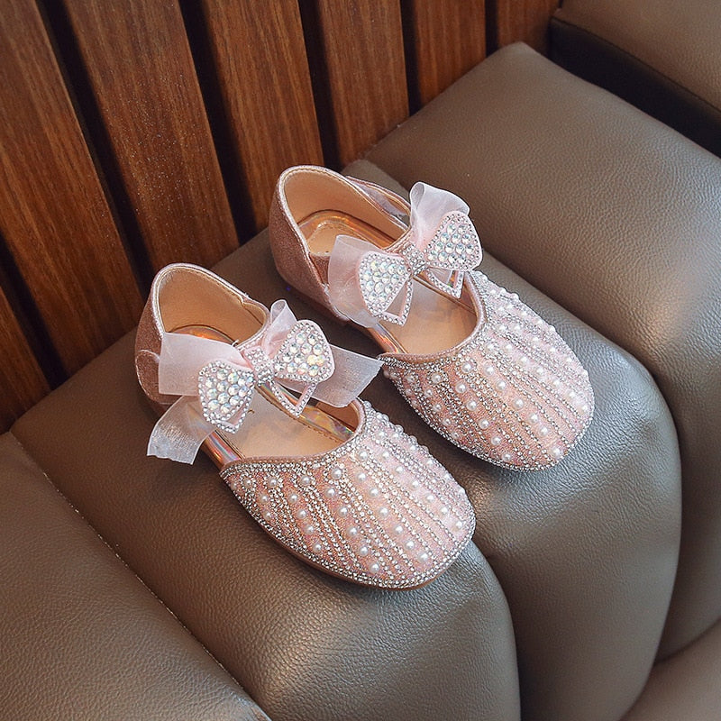 Zapatos de diamantes de imitación de perlas