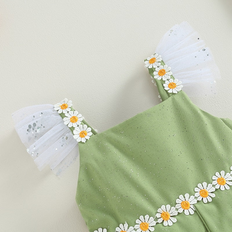 Vestido Flor Bordado Lentejuelas Tul