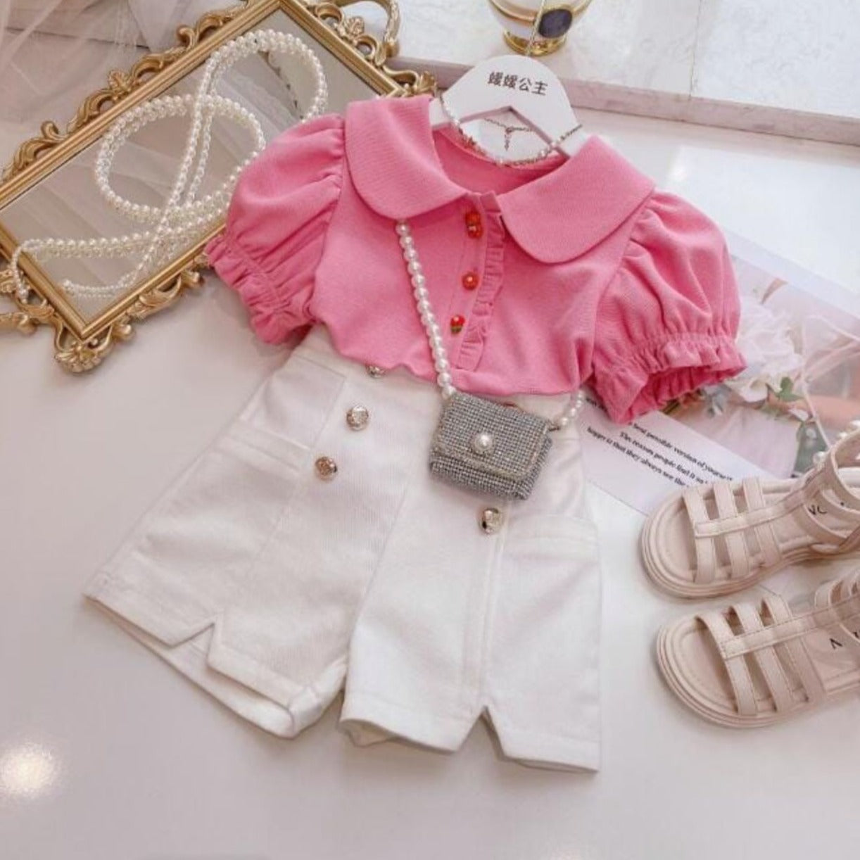 Conjunto lindas camisetas + pantalones cortos