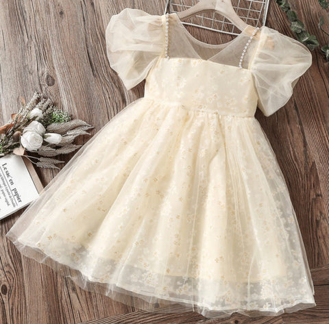 Vestido Infantil de Tul y Encaje
