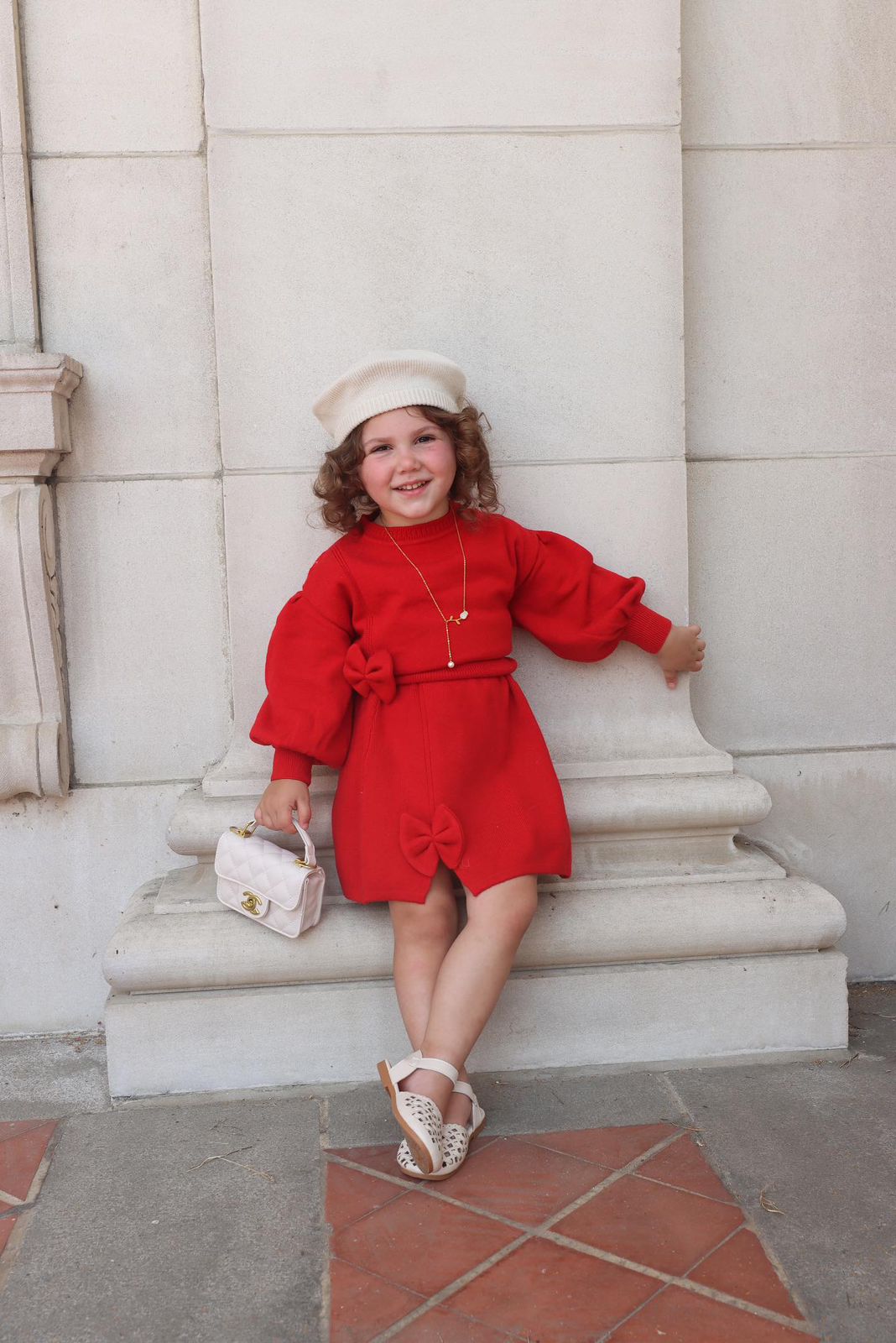 Conjunto Infantil Con Falda - Lazo