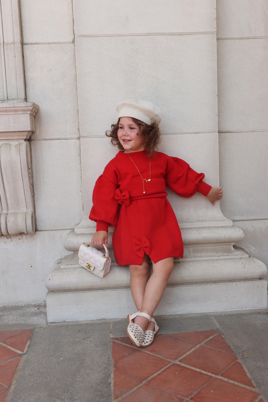 Conjunto Infantil Con Falda - Lazo