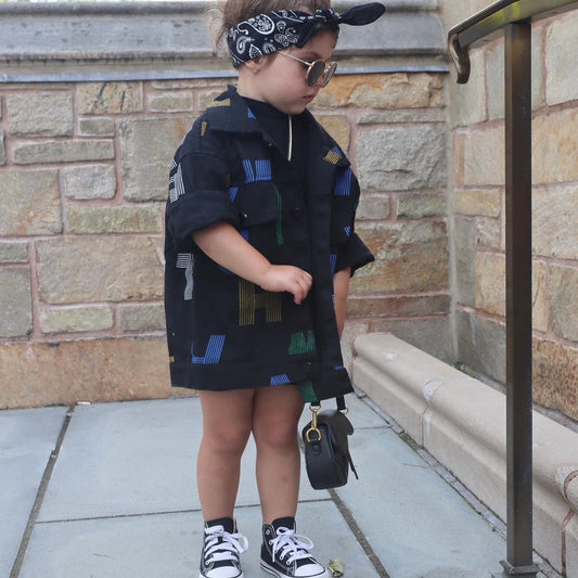 Chaqueta Infantil Jeans Letras Osito