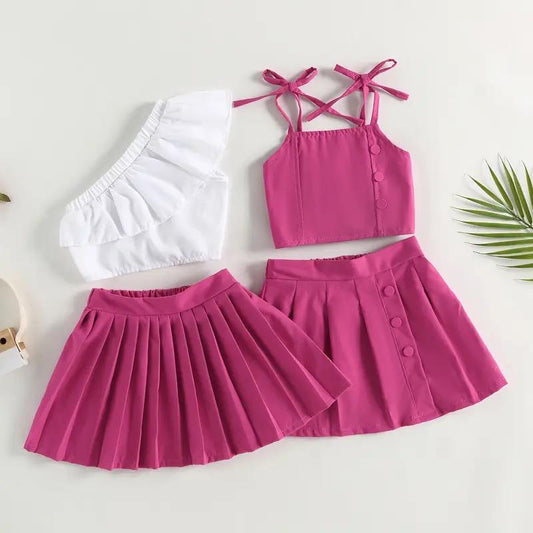 Conjunto para Niña Top Mujer y Falda Plisada