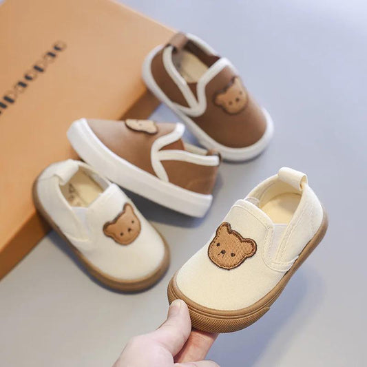 Mocasines con osito de peluche para niños