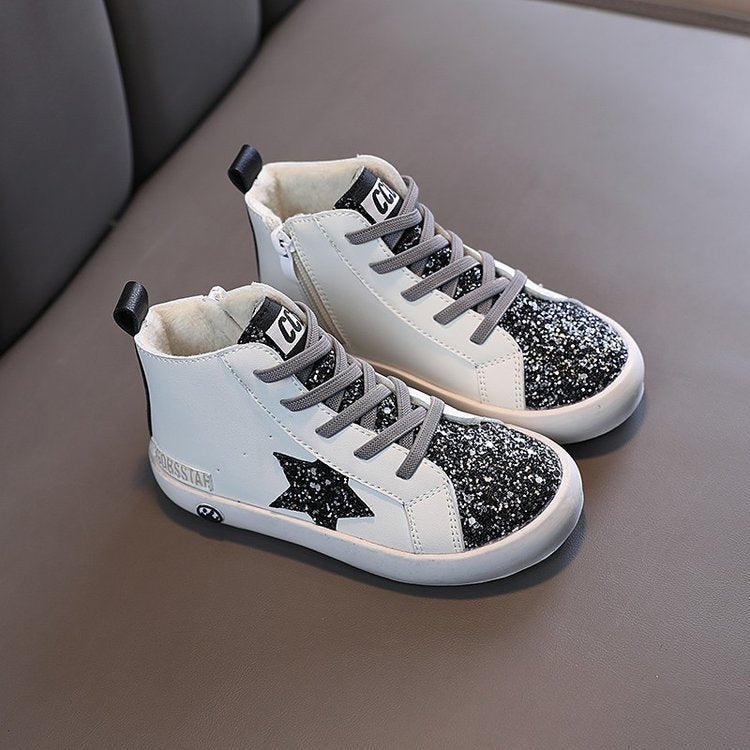 Zapatillas Infantiles Botines Estrellas Glitter