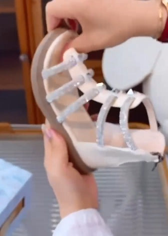 Sandalia Infantil Gladiador Strass