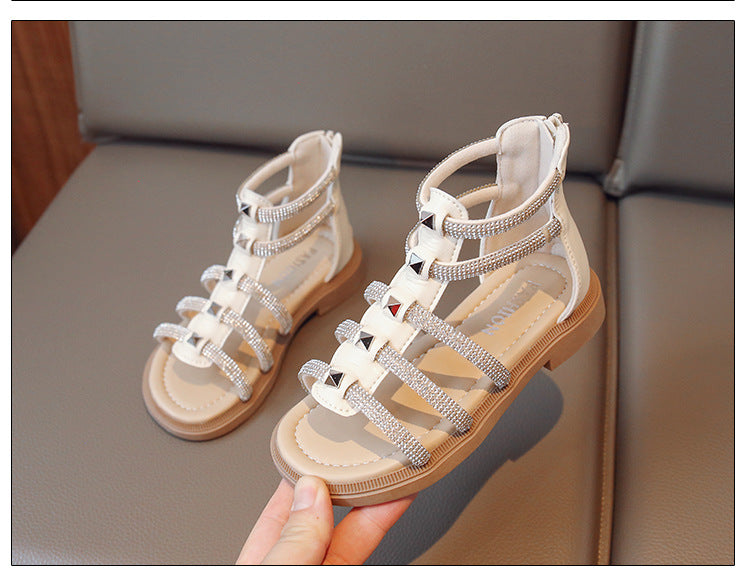 Sandalia Infantil Gladiador Strass