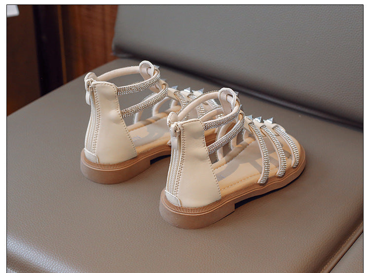 Sandalia Infantil Gladiador Strass