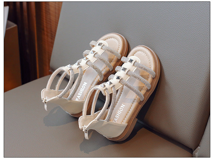 Sandalia Infantil Gladiador Strass