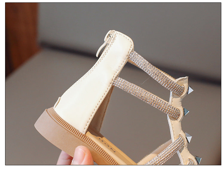 Sandalia Infantil Gladiador Strass