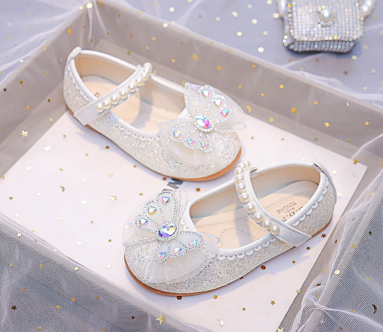 Zapatillas Infantiles Perlas Brillantes