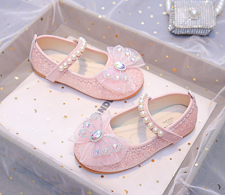 Zapatillas Infantiles Perlas Brillantes