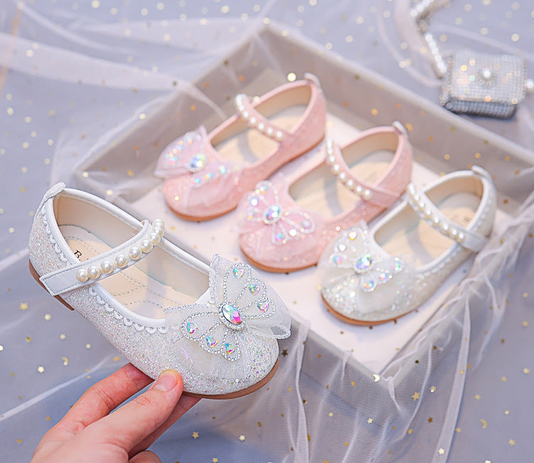 Zapatillas Infantiles Perlas Brillantes
