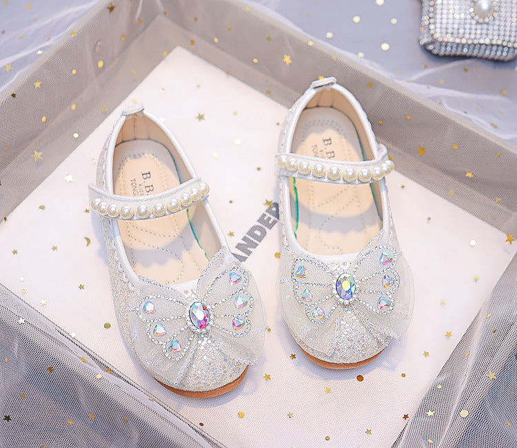 Zapatillas Infantiles Perlas Brillantes