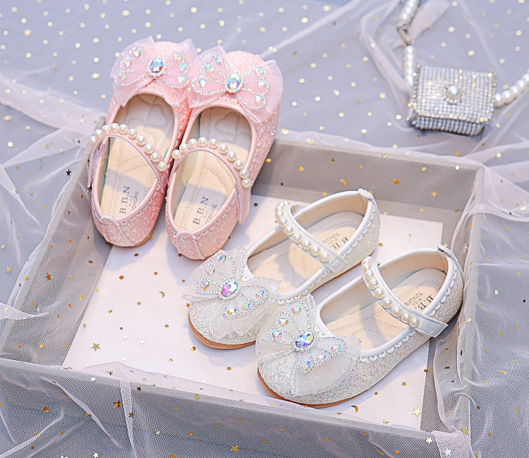Zapatillas Infantiles Perlas Brillantes