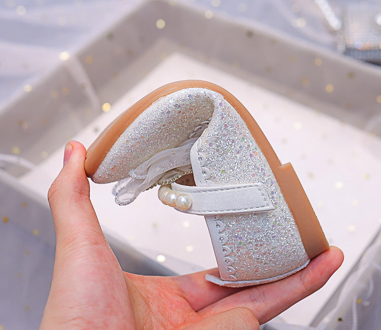 Zapatillas Infantiles Perlas Brillantes
