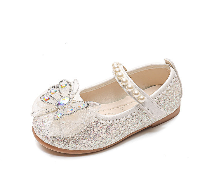 Zapatillas Infantiles Perlas Brillantes