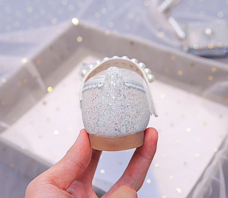 Zapatillas Infantiles Perlas Brillantes