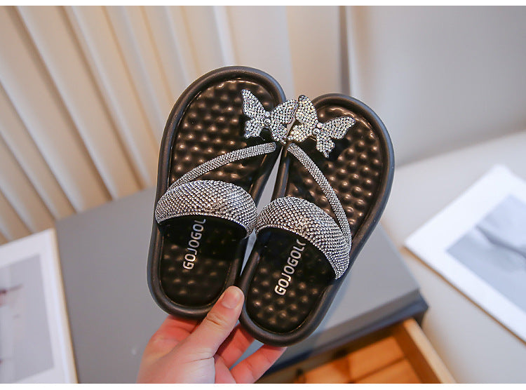 Sandalia Infantil Mariposa Strass