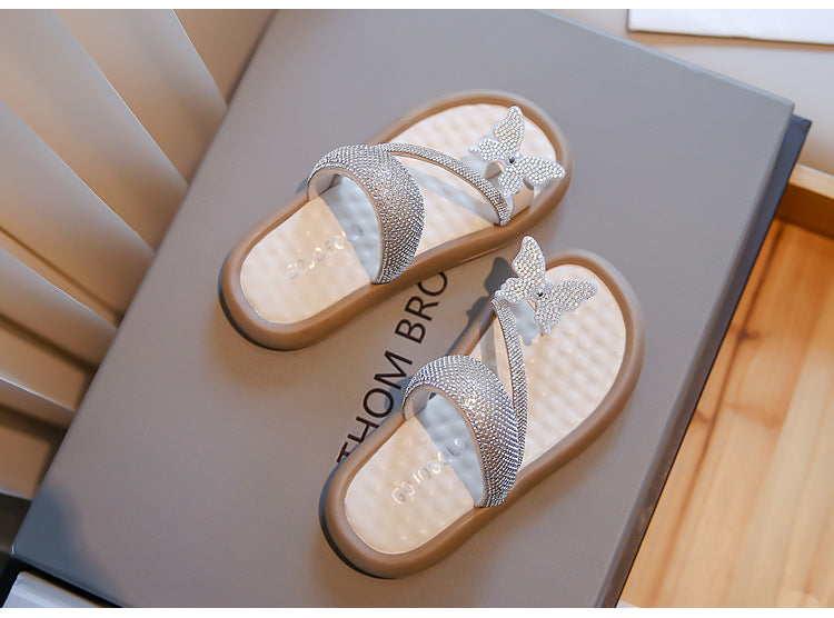 Sandalia Infantil Mariposa Strass