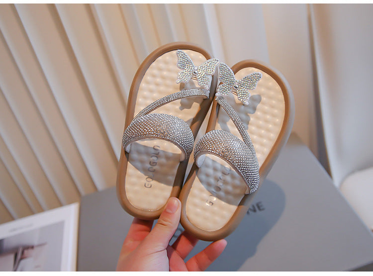 Sandalia Infantil Mariposa Strass