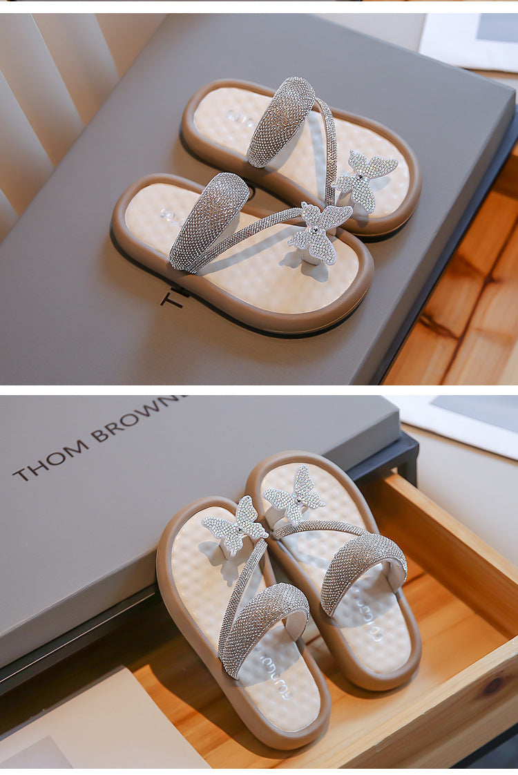 Sandalia Infantil Mariposa Strass