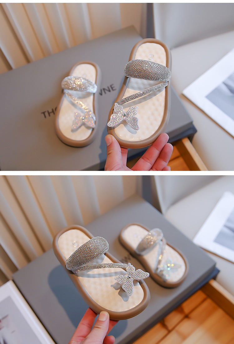 Sandalia Infantil Mariposa Strass